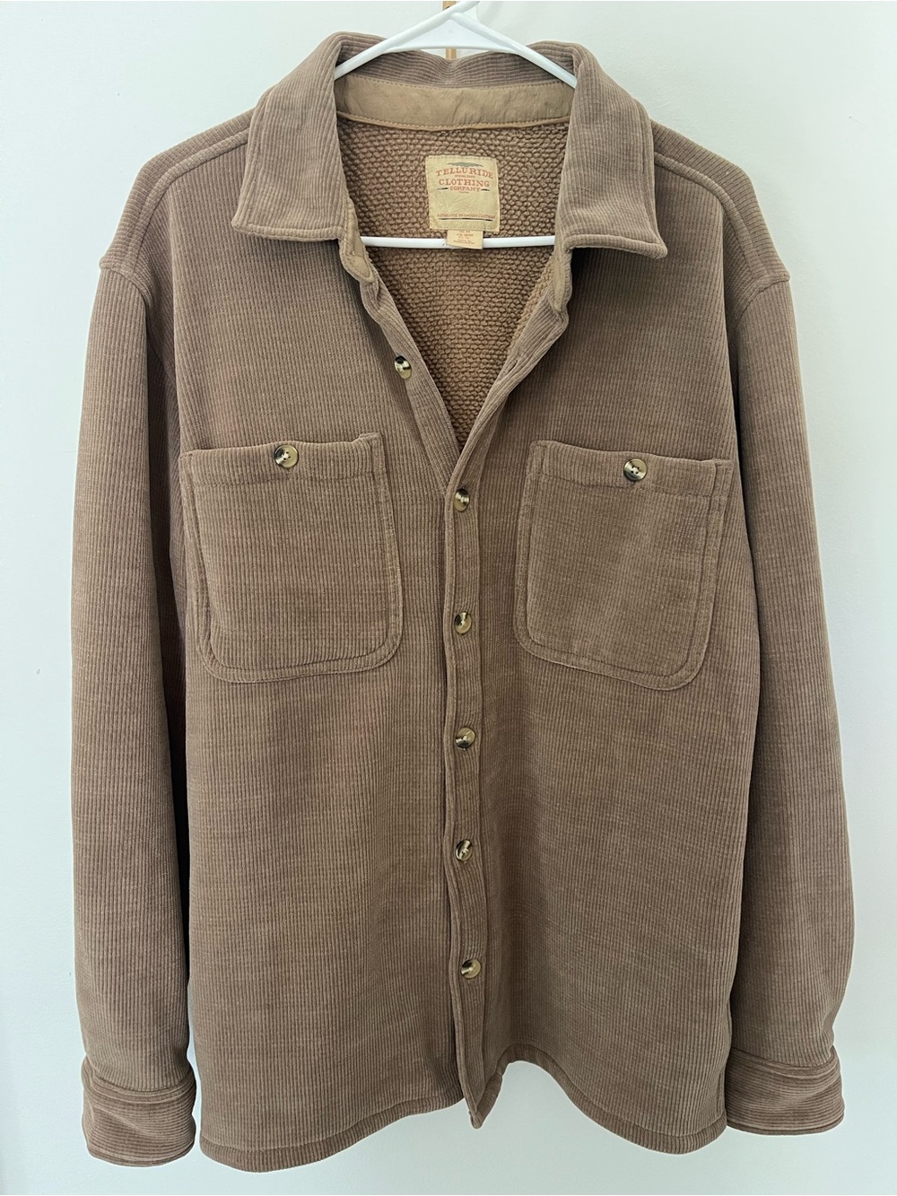 Telluride Men's Corduroy Shacket in Brown size M
